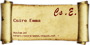 Csire Emma névjegykártya
